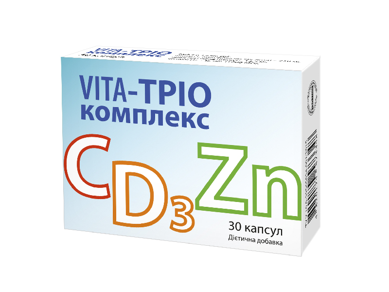 Комплекс цинку і вітамінів Д3 і С під ВТМ для аптечної мережі 30 капсул 2