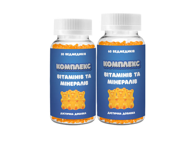 Жевательный мармелад с витаминами и минералами в форме медвежат img-2