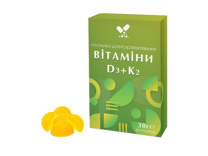 Пастилки для рассасывания с витаминами D3 и К2 img-1
