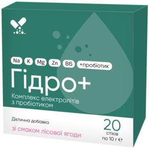 Упаковка Електроліти Гідро+ зі смаком лісової ягоди №20